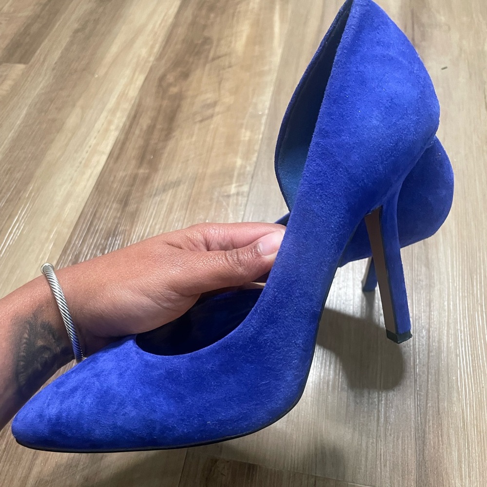 BCBG Suede Royal Blue Pumps